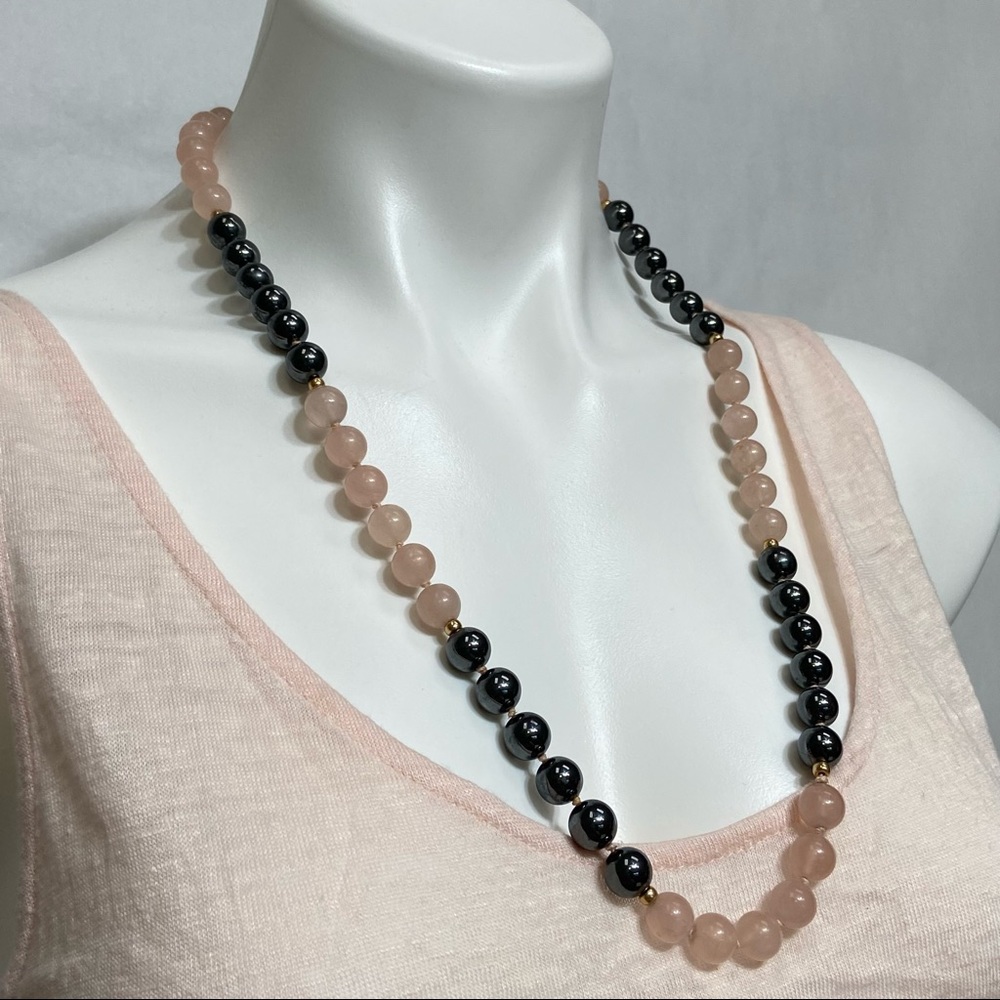 VINTAGE RETRO BOHO HEAVY STONE NECKLACE